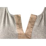 FABIANA FILIPPI Dress Tan Beige Colorblock Small Sheath Boho Lagenlook V Photo 2