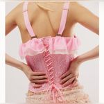 Free People NWT x We Are HAH Women's Seams Like a Princess Corset Rose Small Photo 5
