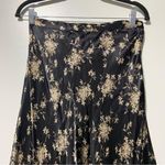 Ann Taylor Floral Maxi Skirt in Black Beige Size 8 NWT Vintage Photo 1
