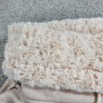 Maurice's Sweatshirt Womens 1X Metallic Cream Faux Fur Cowl Neck Pullover Sweater Photo 4