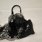 Gilligan O’Malley Black With White Floral Embroidery 34D Unlined Underwire Bra Size undefined Photo 4