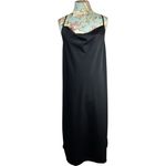 Supesu Black Cami Satin Eden Slip‎ Midi Dress Womens sz 8/10 Minimalist Y2K Goth Photo 1