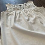 New York And Company White blouse with lace design, size small by . Photo 2