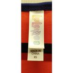 LuLaRoe  NWT Size XS Classic Tee Coral Short Sleeves Navy Blue Trim High Low Top Photo 2