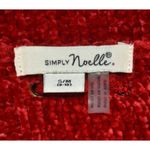 Simply Noelle Ladies Dark Red Open Front Chenille Cardigan Sweater Size 8-10 Photo 7