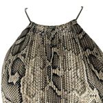 Michael Kors MICHAEL Pleated Snake Print Georgette Halter Dress Women's Medium Photo 5