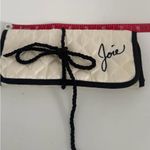 Joie  Roll up jewelry travel case. Cream quilted Satin w/ black trim Photo 2