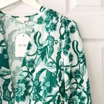 Rumer The Label Bodhi Green White Floral Boho Long Sleeve Shirt Mini Dress M NWT Size M Photo 8