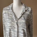 Velvet Heart  | Striped Split Hem Button Down Top Sz M Photo 2