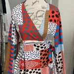 SheIn Womens Dress Sz Small Maxi Wrap Polka Dots Retro Y2k 90s 70's Inspired Photo 4