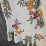 Free People Summer In Tulum Linen Blend Floral Printed Tunic Top In Ivory Size M Photo 5