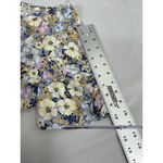 Pleione Womans Pullover Puffy Sleeve Blouse Large Pastel Floral Short Sleeve Photo 6