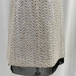 Shoshanna New  Metallic Foil Herringbone Tweed Sheer Yoke Sleeveless Dress Photo 8