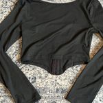 Black long sleeve corset crop top Size M Photo 1