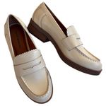 Lucky Brand Like New Leather Floriss Loafers Cream Size 7 Photo 0