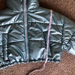 Urban Outfitters Cropped Puffer Jacket Metallic teal Size L/6 Photo 13