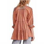 Free People  Terracotta Embroidered Tunic Photo 3