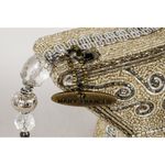 RARE Mary Frances Super Star Silver Gold Beaded Holiday Purse Handbag NEW!! Photo 4