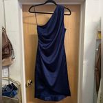 Banana Republic  Satin One Shoulder Blue Dress size 2 - MSRP $100! Photo 1