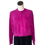 Levi's NWT Cat Cardigan Sweater Fuzzy Color: Festival Fuchsia - Pink XL Photo 2