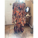 Modcloth Women's 1X Black Orange Paisley Cardigan Photo 8