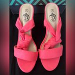 Trary Size 7 Barbie Pink Three Inch Lace Up Heels Photo 2