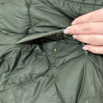 Barbour  Olive Puffer Jacket with Faux Fur Trim Photo 2