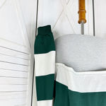 Disney  Bambi Rugby Stripe Cropped Polo Shirt Green White Small Long Sleeve Photo 6