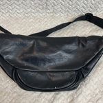 Vintage Northwest Territory Black Faux Leather 90s Fanny Pack Waist Belt Bag Photo 9