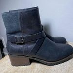 Sorel Womens Size 8 Cate Buckle Waterproof Leather Ankle heel Zip Boots Black Photo 1