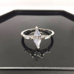 Boutique NEW Women's Marquis Platinum Plated Simulated Diamond Band‎ Ring Size 7 Photo 11