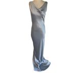 Norma Kamali Maria Gown in Silver Small New Womens Long Maxi grey dress Photo 3