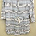 XIRENA Blue Striped Gauzy‎ Long Sleeve Swim Cover Up Tunic Size Small Photo 6