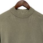 Carolyn Taylor  Petite Mock Neck Quarter Zip Sweater Light Green Sz PS Pullover Photo 1