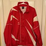 Xara Performance Vintage Style Soccer Brand Red Windbreaker Jacket Size XL Photo 0