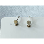 Vintage milky green jade screw back earrings Green Photo 4