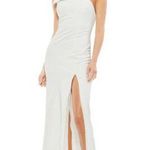 Mac Duggal Bow One Shoulder Side Slit Gown Photo 0