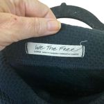 Free People  Black Bunny Cropped Boat Neck Pullover Photo 8