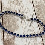Olivia Jackson Blue Silver Plated Tennis Bracelet Photo 8