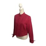 Carlisle  Womens 8 Padded Shoulders Blazer Jacket Hot Pink Long Sleeve Cr… Photo 1