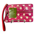 Kate Spade Vintage New York Hot Pink Polka Dot Wristlet Wallet NWT RARE Photo 0