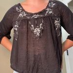 Free People  Embroidered Flowy Top - size small Photo 1