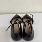 ALDO Black Leather Ankle Strap Pointed Toe Ballet Flats Size 7 Photo 3