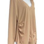 Pretty Little Thing Ruched Collared V-Neck Sweater Photo 2