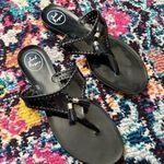 Jack Rogers  Whip Stitch Detail Thing Jelly Sandals Black 9 Photo 0