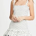 WAYF Womens  Herbie Polka Dot Ruffle Smocked Mini Dress size Small Photo 0