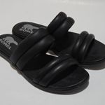 Sorel Ella II Black Puff Slide Sandals Size 7 Photo 1