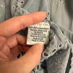 Johnny Was Slate Gray Eyelet Embroidered Tunic Top Boho Peasant Blouse Small Photo 8