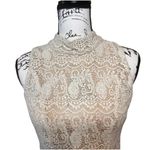 Ark & Co. Ecru Lace Dress With Nude Lining Women’s Size Small Photo 3