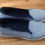 Skechers Sketchers Air Cooled Goga Mat On The Go Slip On Women’s Size 9.5 Blue & White Photo 4